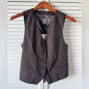 Zara Chocolate Brown Vest